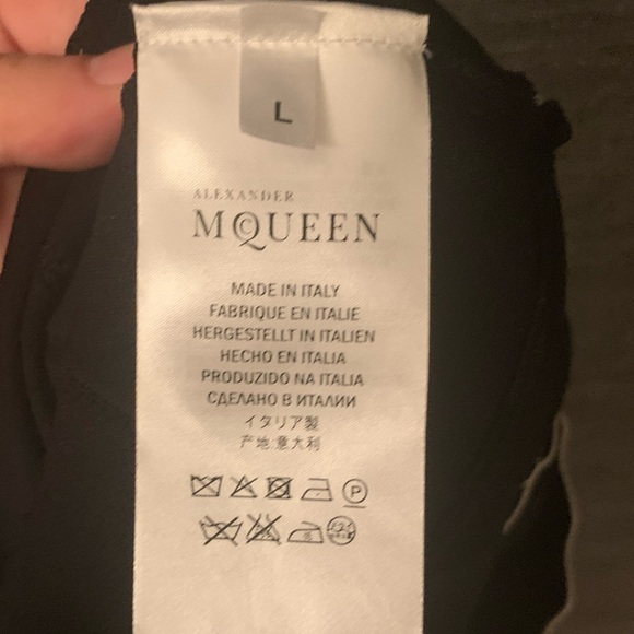 Alexander McQueen Black Vicose Short-Sleeve Dress - Picture 3 of 3